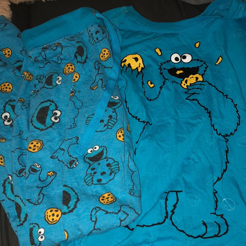Cookie monster pj set